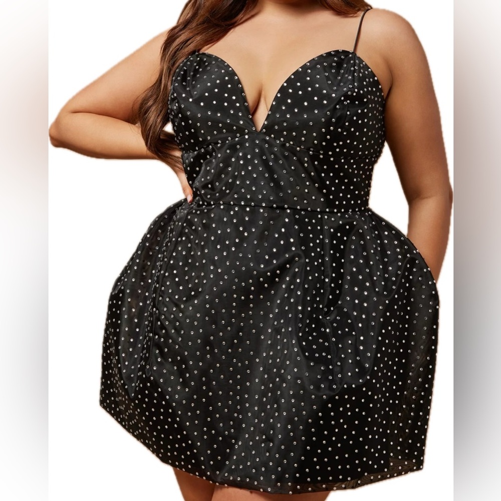 Rhinestone Spaghetti Strap Dress